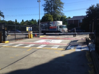 Commercial automatic boom gates Willoughby bus depot