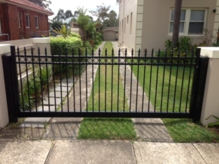 Automatic swinging gates Creators Range circles with spear top Sydney