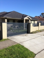 Automatic sliding driveway gates slats Sydney