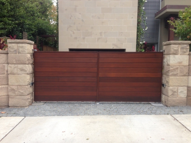 Automatic Swinging Timber Gates Sydney